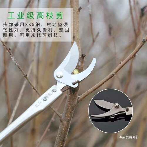 修枝剪杆果树高空剪不锈钢树枝剪修枝剪杆高枝剪加长长柄大全进口