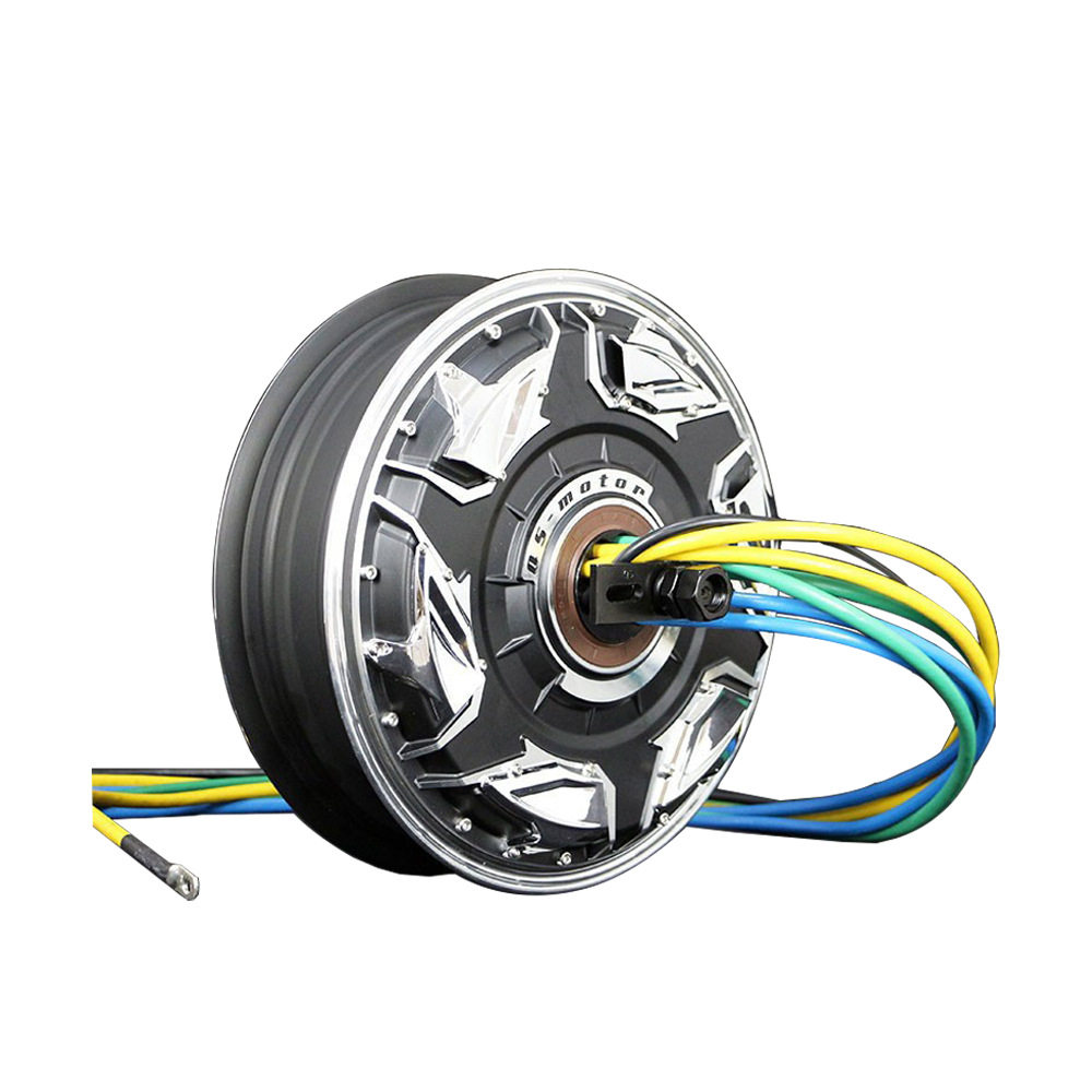 QSMOTOR全顺12寸五代6000W瓦片45H碟刹七线18轴48V-96V电摩电机