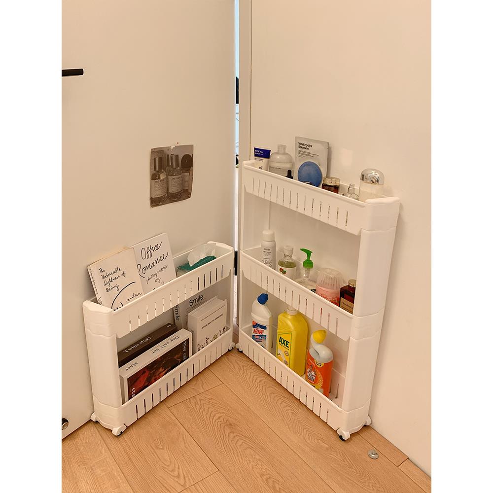 KE3C缝隙极窄置物架门后夹缝收纳柜冰箱厨房超窄边缝卫生间储物小