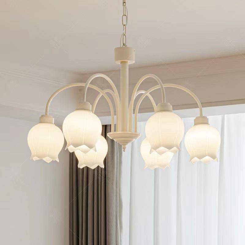 奶油风铃兰卧室吊灯现代轻奢法式美式现代简约衣帽间客厅餐厅吊灯