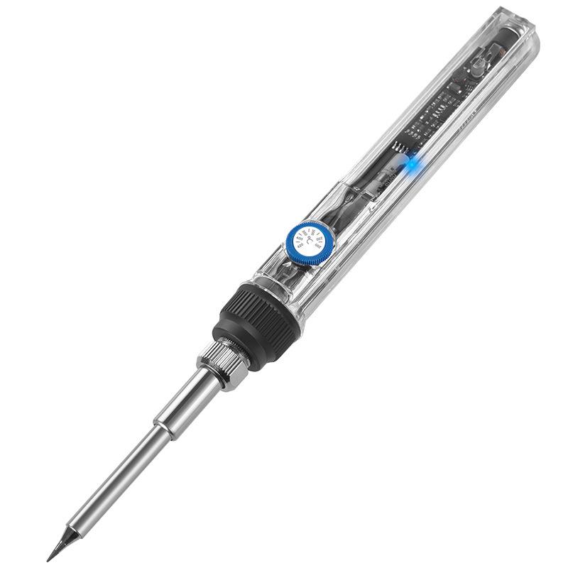 T12电烙铁可调温便携式焊锡台t12烙铁头72W速热无数显透明烙铁