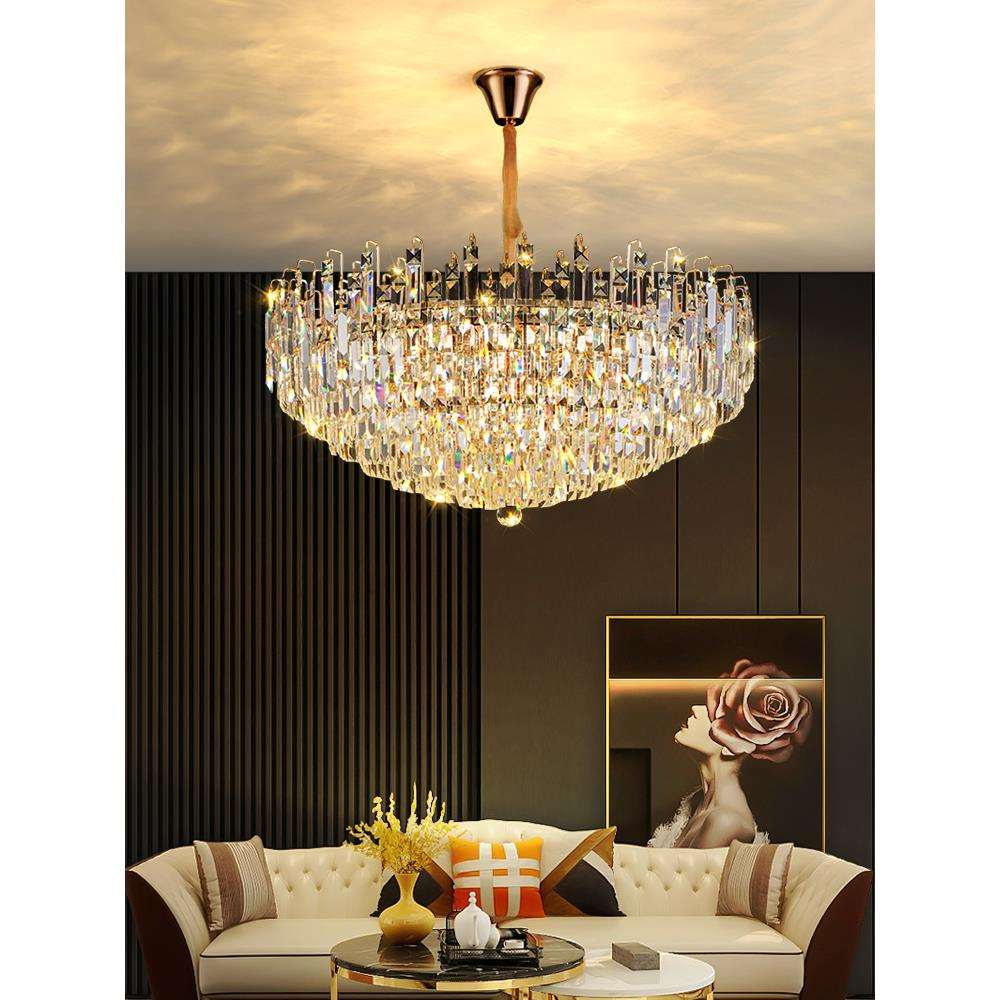 法式客厅吊灯后现代轻奢大气餐厅别墅主灯水晶吸顶灯具全屋套餐