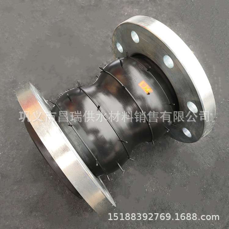 双球体橡胶接头 KSTF法兰连接可曲挠橡胶软连接膨胀节DN100