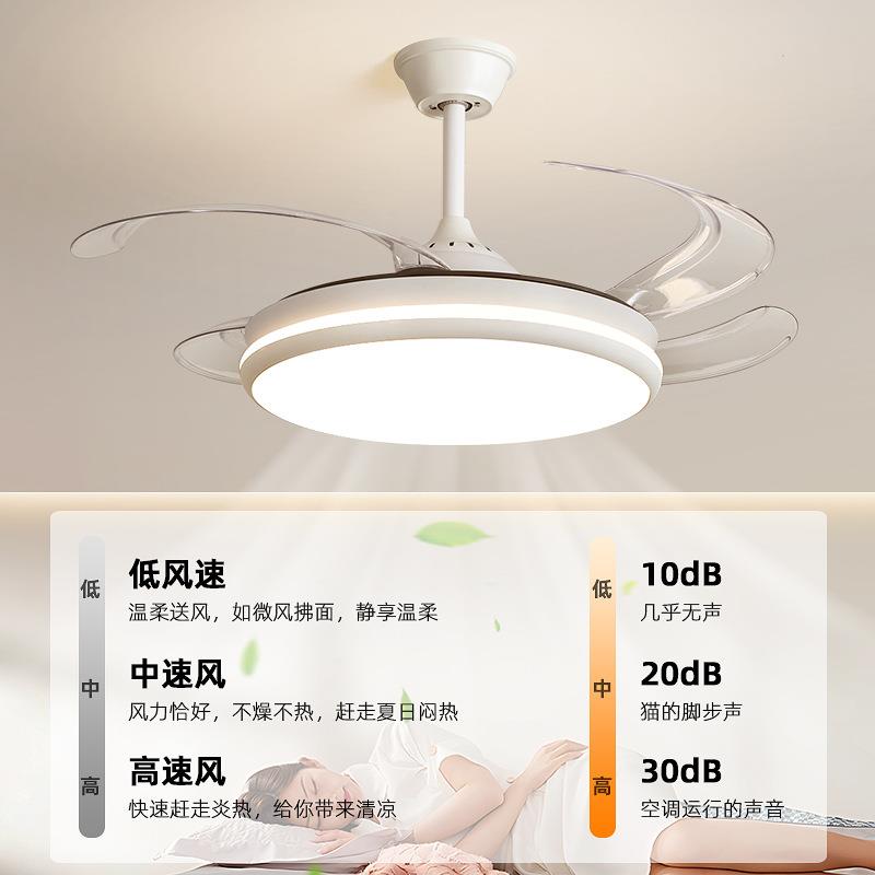 名宝灯具隐形风扇灯吊扇灯2024新款吸顶家用客厅餐厅卧室电扇吊灯