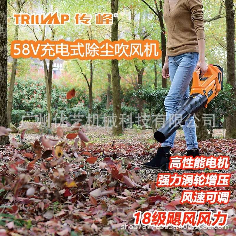 传峰58V手提大功率充电式工业吹风机 无线马路吹叶机 鼓风机