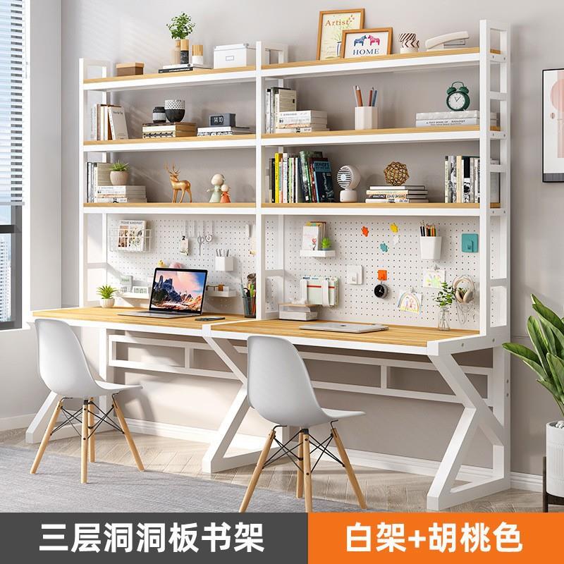 【5923人收藏】实木书桌双人电脑桌台式桌子学生家用学习桌简约卧