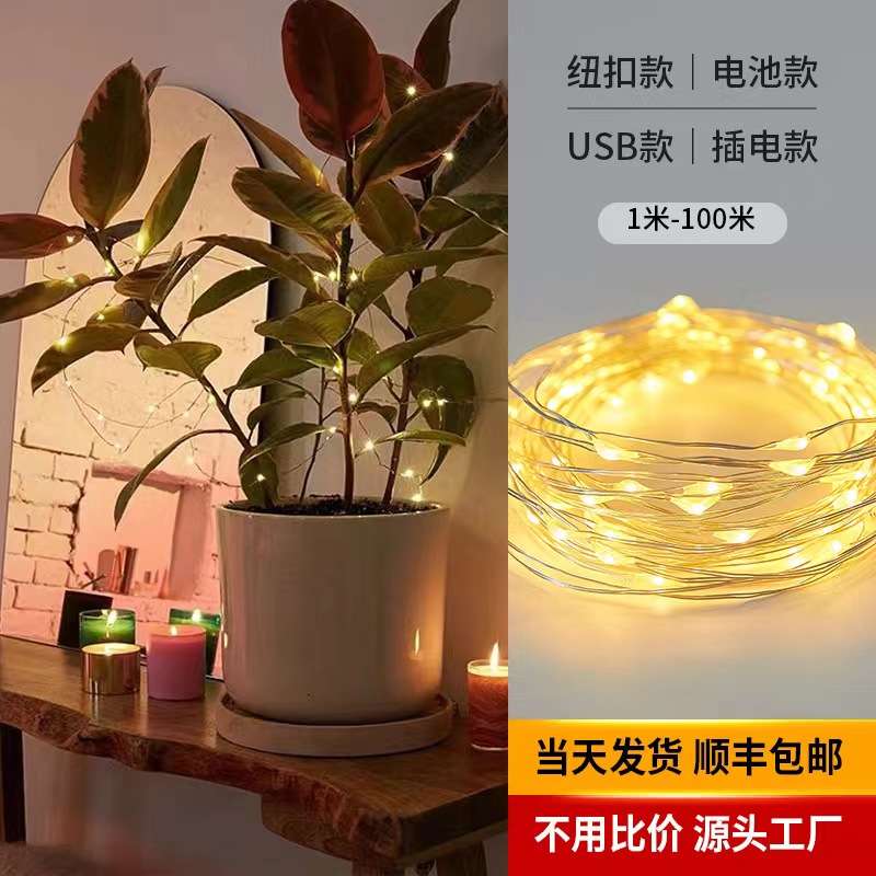 速发串灯彩灯闪灯满天星灯串星束灯铜线灯小灯串条带氛围灯花星灯