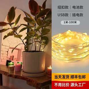 速发串灯彩灯闪灯满天星灯串星束灯铜线灯小灯串条带氛围灯花星灯