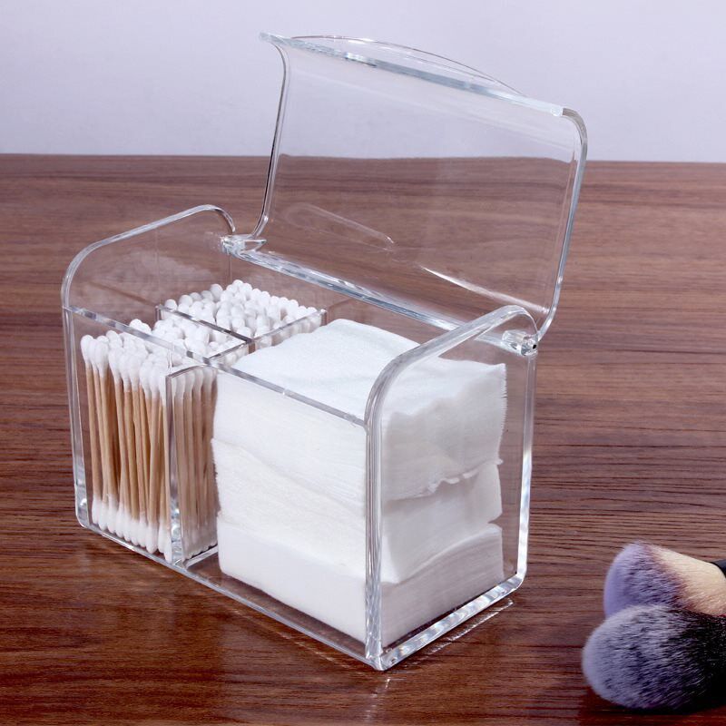 速发桌面防尘棉妆棉棉签签纳盒卸妆棉牙签线化妆品化收盒收纳整理