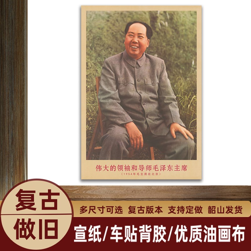 速发15复年主古在北京时4席宣传画客厅墙画书房装饰海报画