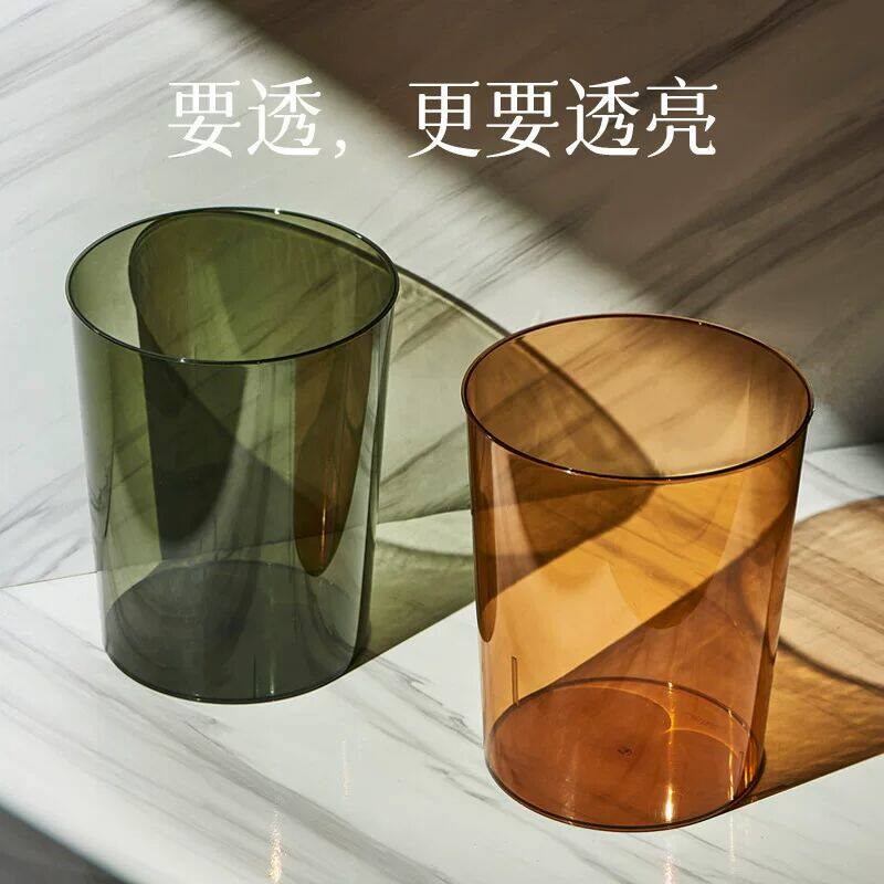 速发圆筒收纳桶纸筒塑料压克力字画收纳筒透明书画收纳筐中式书房