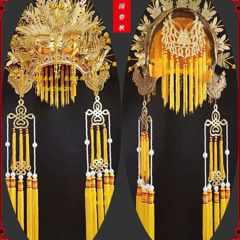 速发戏剧庙宇祠庙佛像神像头饰王母娘纱婚娘新娘三凤五凤七凤冠