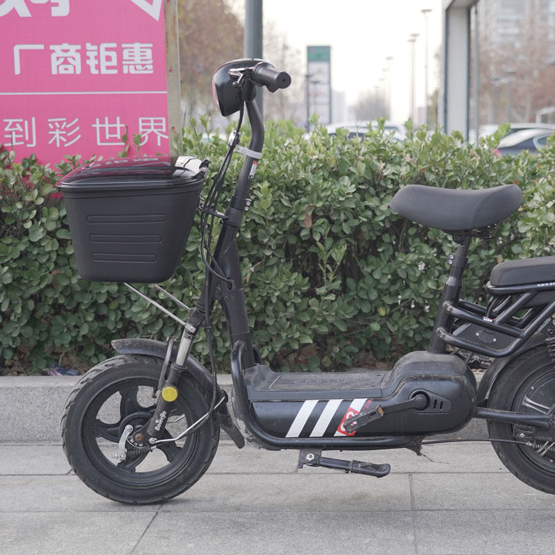 速发电动自行折叠瓶车后盗置水防物带锁封闭安全帽防前加大号车筐