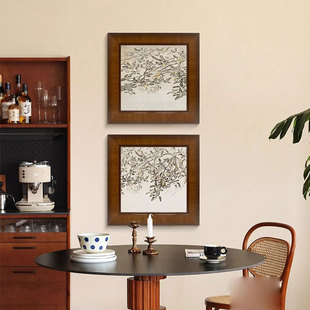 《苹果树》法式中古风客厅装饰画复古高级感餐厅挂画玄关斗柜壁画