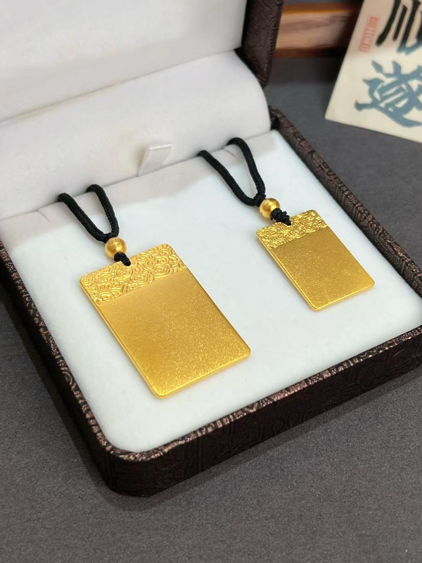 Vietnamese sand gold peace brand pendant men's necklace copper pl