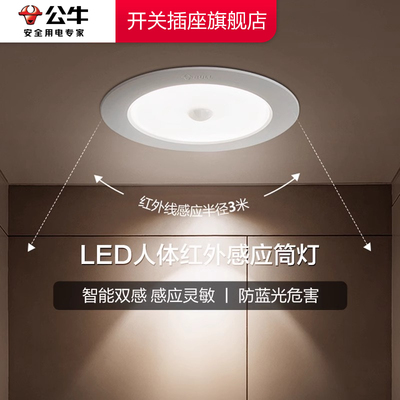 【官方旗舰】公牛感应筒灯