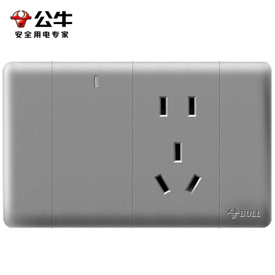 五孔墙壁插座公牛118型