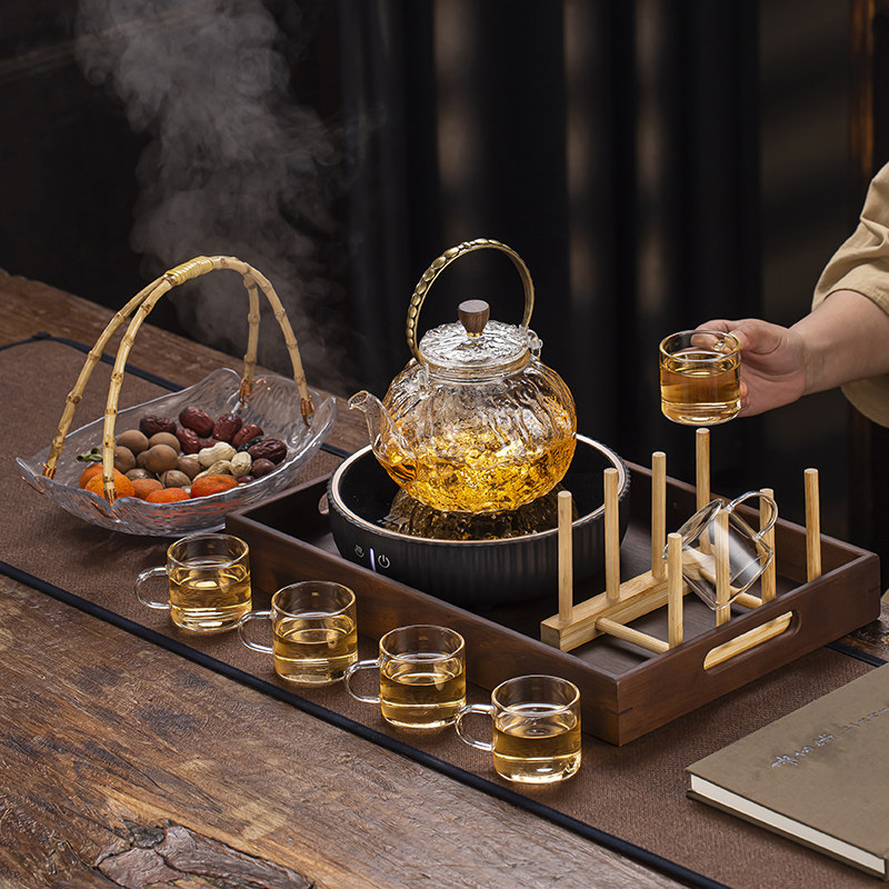 新品玻璃煮茶壶泡茶家用煮茶器z煮茶炉烧水壶电陶炉煮茶茶具套装
