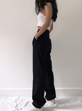 极速2021 Fashion Straight Suit Women PantLs High Waist Casua