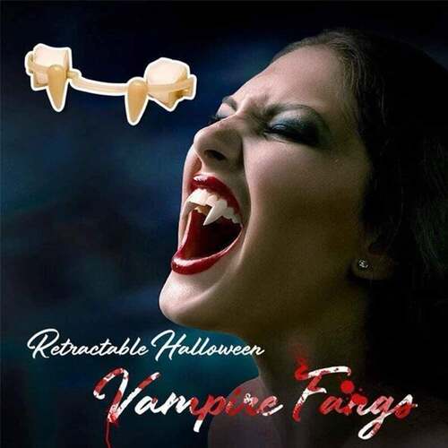 新品Halloween Retractable Fangs Masquerade PropSs Vampire Te