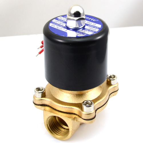 极速常闭电磁阀水阀DC24qV电磁控制阀AC220V开关铜阀气阀4分6分1