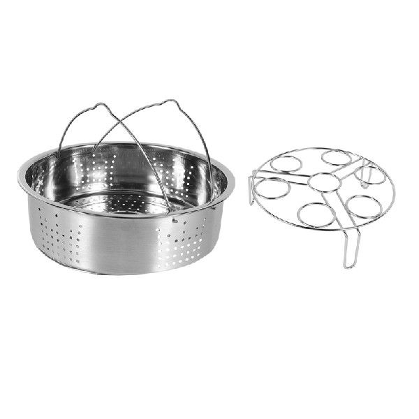 极速Steamer Basket With Egg Steamer RaLck For Instant And