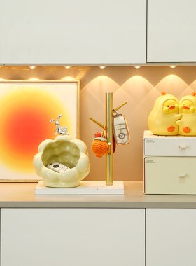 新品入户玄关摆件进门钥匙收纳客厅F鞋柜装饰品门口置物架乔迁新