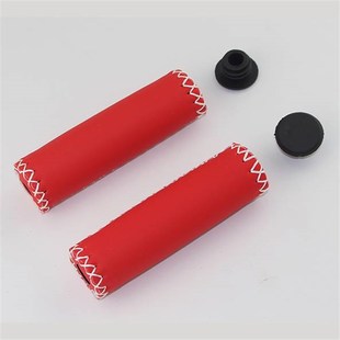 极速412摺叠自行车把套复古海绵PUG皮手缝手柄长短变速转把登山车