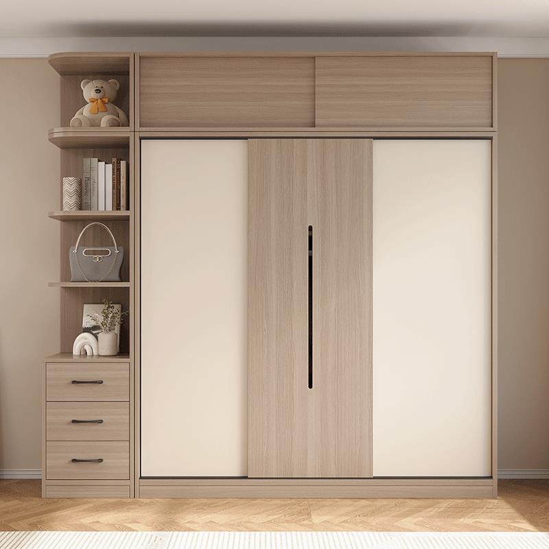 衣柜家用卧室小户型推拉门储物柜出租房简易移门新款2025爆款衣橱