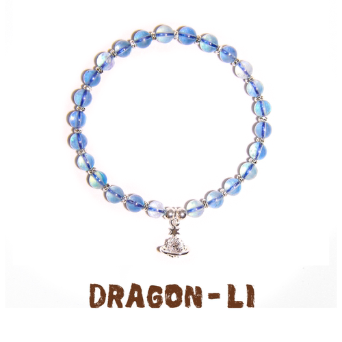 DRAGON-LI狸花猫海蓝宝镶嵌吊坠手串珠情侣配色饰品闺蜜礼物