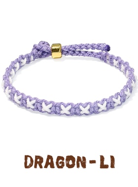 2026春季新款星星手绳小众手工编织紫白情侣手链饰品男女生日礼物