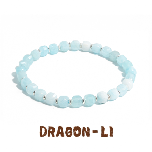 DRAGON LI狸花猫天河石5mm方糖珠镀银隔珠情侣配色饰品闺蜜礼物