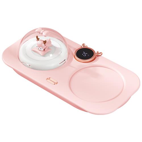 极速新品猫咪暖杯k垫 恒温杯垫牛奶加热底座桌面保温垫礼品暖杯垫