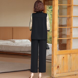 202d5新款 中年女装 妈妈夏装 T恤衫 上衣服中老年阔太太雪纺 中式 新品