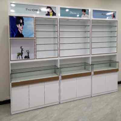 极速烤漆眼镜柜太阳眼镜展示柜太阳眼G镜展示架玻璃柜台中岛柜专