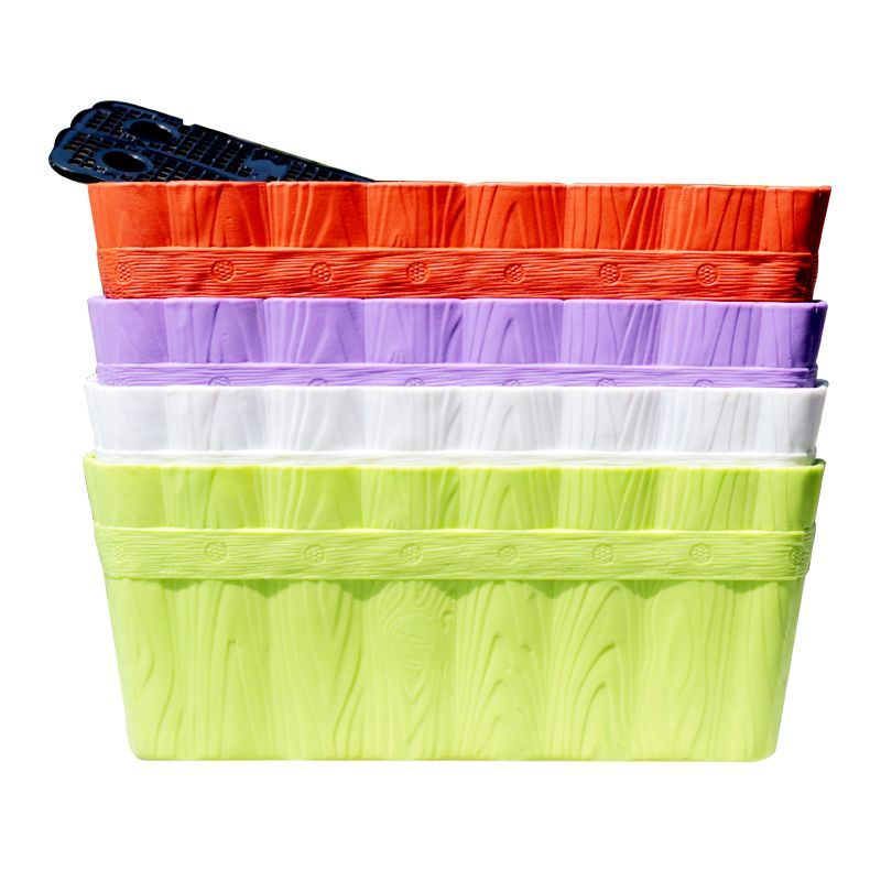 极速404窄小窗台放阳台种菜盆设备pp树脂塑料花盆花槽X长方形宽12