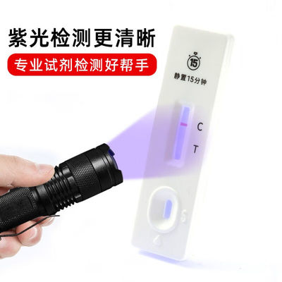 极速铁稳抗原试剂盒检测灯365nm紫光手电筒荧光试T剂灯抗原检测UV