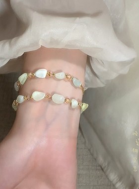 极速双层天然淡i水珍珠手链女生2024年新款轻奢ins小众设计精致手