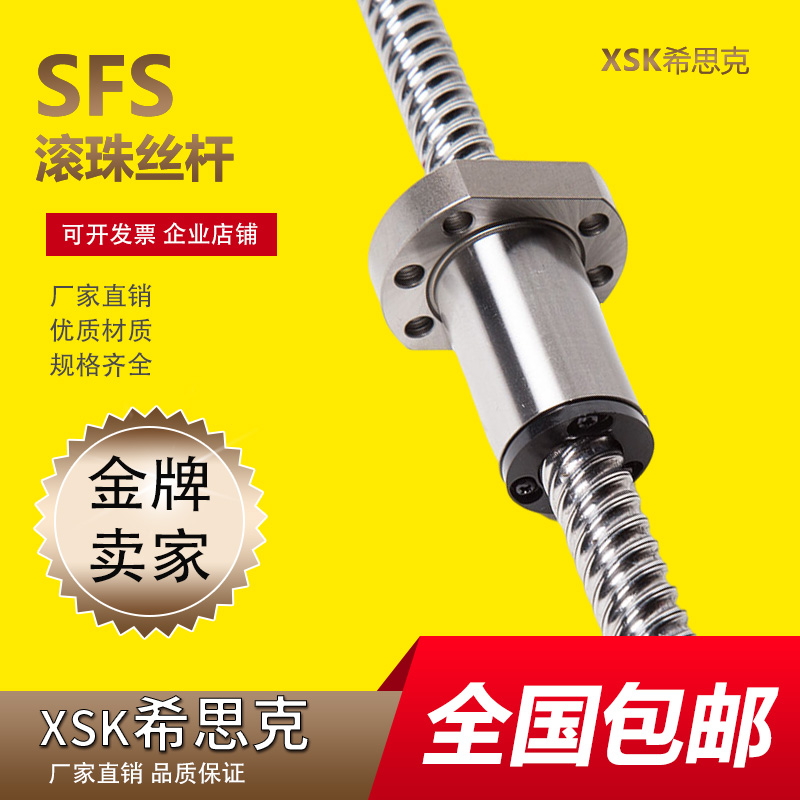 极速SFS静音精密滚珠丝杆1610 2010E 251I0 步进马达螺杆丝杠副模