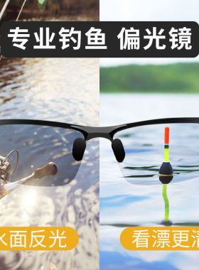 极速【一b眼看到底】钓j鱼眼镜看漂看鱼神器可见水下三米水底偏光