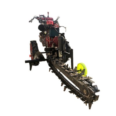 极速新品链条开沟机小型挖沟机手扶式开槽K机钻洞机农用打沟机自