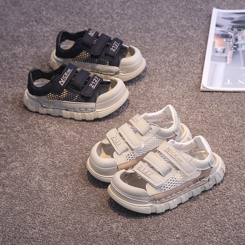新品男童运动凉鞋2026夏季新款儿童鞋子小男孩Q包头镂空网沙滩鞋