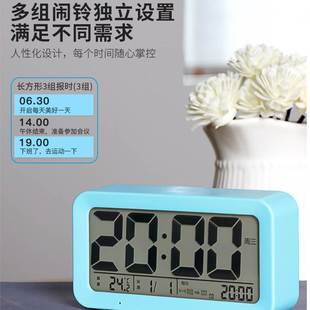 多功能智能感光充電鬧鐘臥室桌面學(xué)生用靜音電子時(shí) 極速漢時(shí)新e款