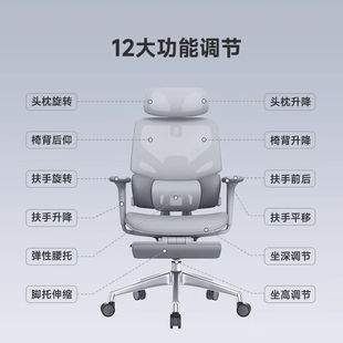 极速S6办公椅人体工学电脑椅久坐舒服环绕M腰靠护垫家用可躺午休