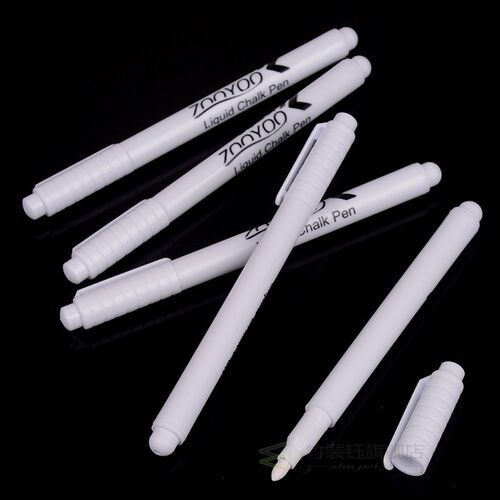 新品3Pcs White Lilquid Chalk Pen Marker Chalkboard Blackboar