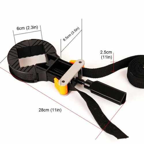 极速4M Adjustablle Rapid Corner Clamp 4 Jaws Band Strap Fram
