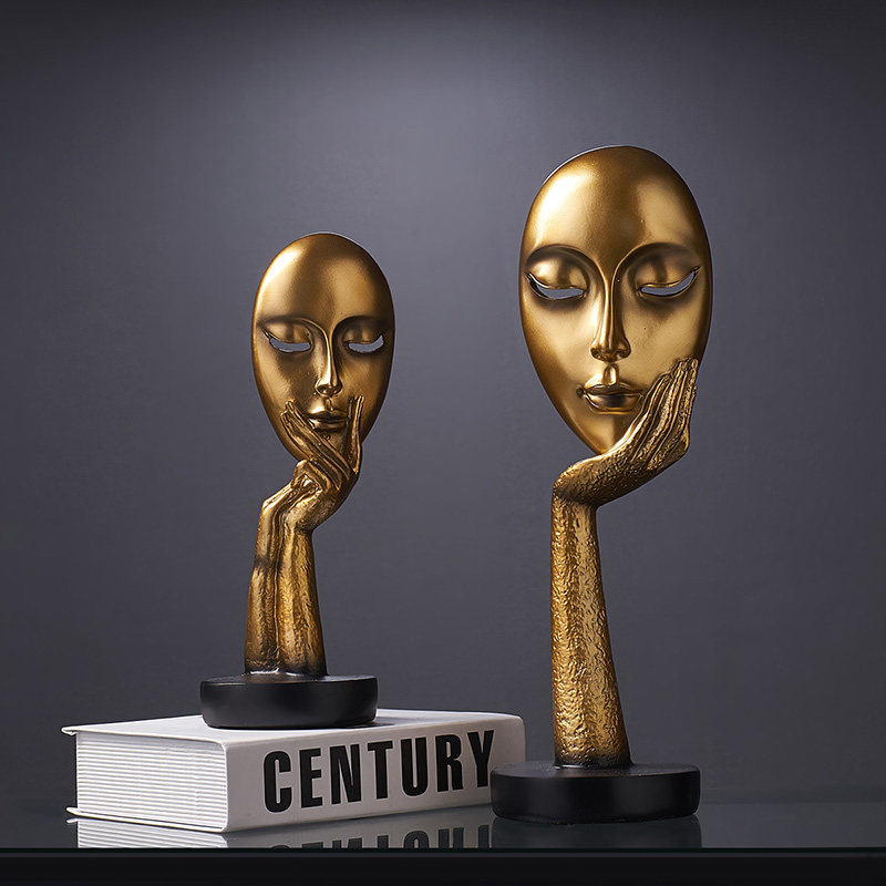 极速Europe Resin Face Model Statue Home DecorQation Modern A