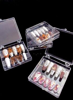 极速3Pcs/Set Squarne Nail Container Professional Good Sealin