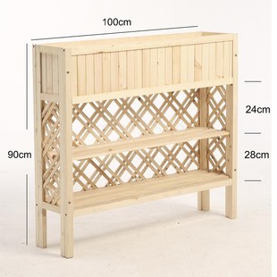 新品Indoor solid wood fence flower stand hotePl restaurant r