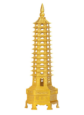 新品五台文昌塔纯铜13层的桃木摆件十三I层九层9男女孩书房办公室